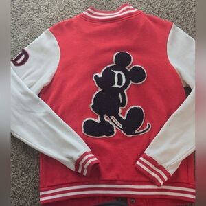 Disney Red and White Mickey Mouse Varsity Hoodie